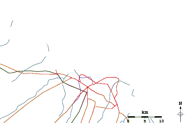 Routes et rivières à proximité Leste Oeste
