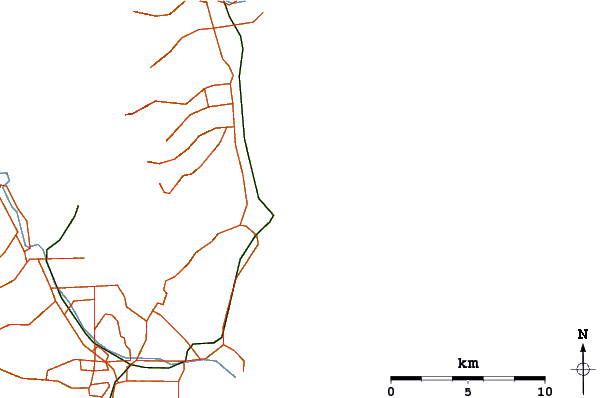 Routes et rivières à proximité Lighthouse (Spot C)