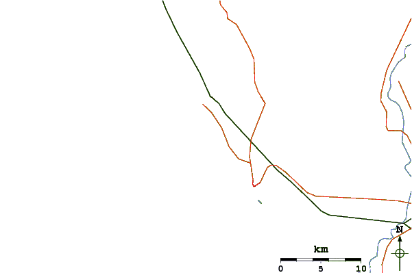 Routes et rivières à proximité Los Pinos