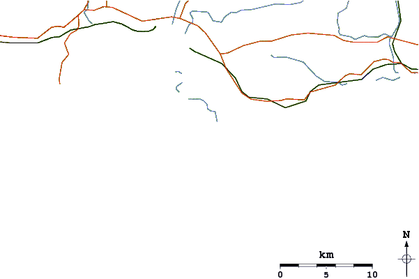 Routes et rivières à proximité Lowlands Beach
