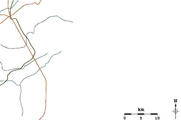 Routes et rivières à proximité Mar Aberto