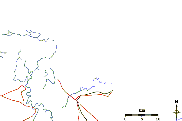 Routes et rivières à proximité Mar Bravo