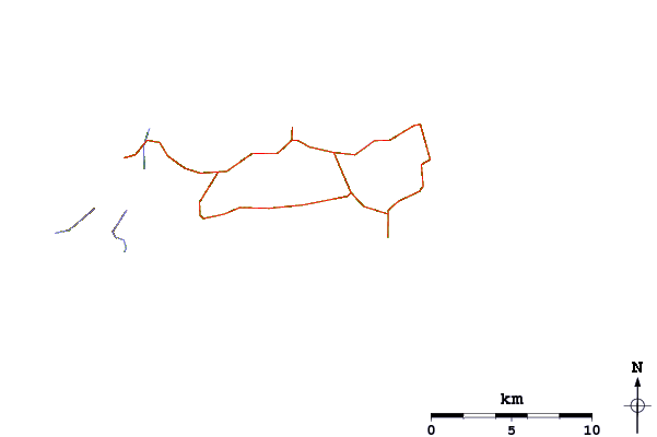 Routes et rivières à proximité Margidore (Elba)