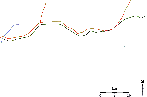 Routes et rivières à proximité Meio da Praia