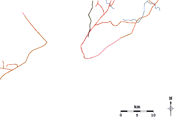 Routes et rivières à proximité Meridien