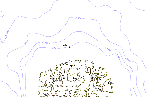 Littoral autour Motuau Island