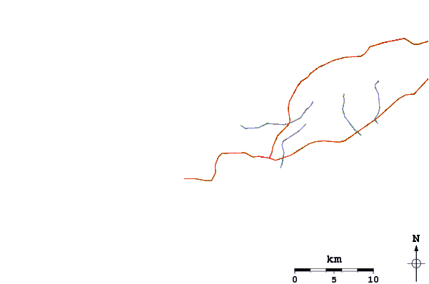 Routes et rivières à proximité Mount Irvine