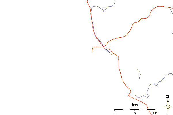 Routes et rivières à proximité No Pass