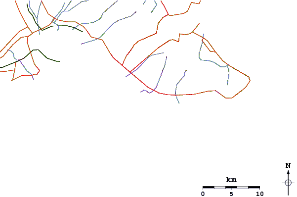 Routes et rivières à proximité Number Threes