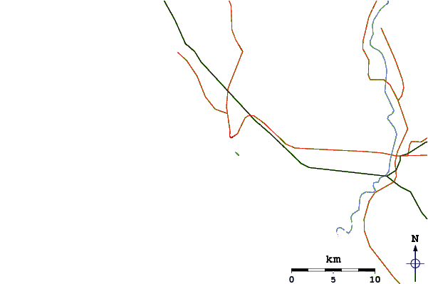Routes et rivières à proximité Ollas Altas