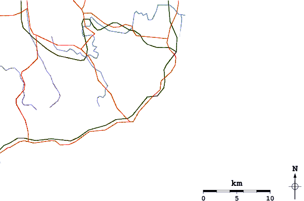 Routes et rivières à proximité Onjuku
