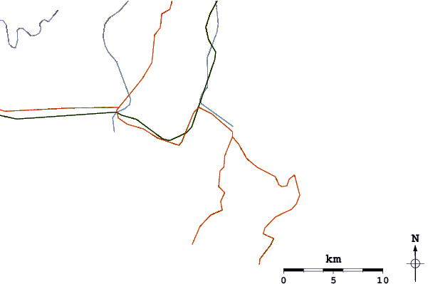 Routes et rivières à proximité Opoutama Beach