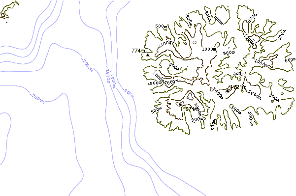 Littoral autour Pine Trees (Sunset)