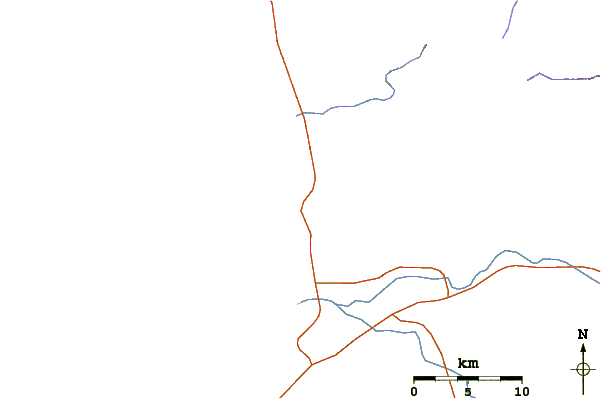 Routes et rivières à proximité Playa Bruja