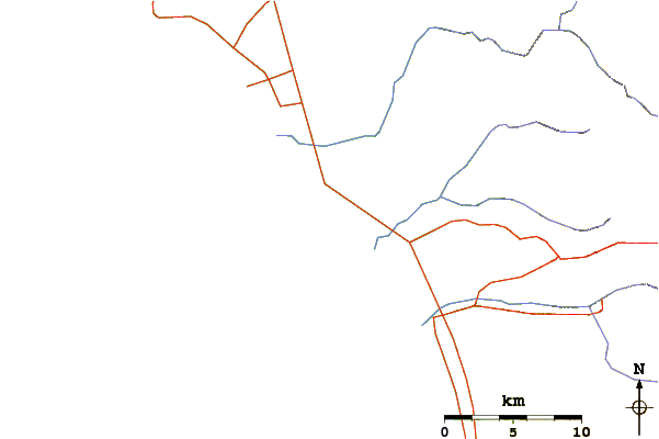 Routes et rivières à proximité Playa Santa Maria