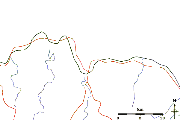 Routes et rivières à proximité Playa de Area