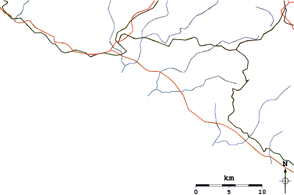 Routes et rivières à proximité Ponente (Sicily)