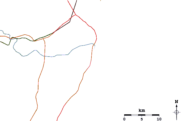 Routes et rivières à proximité Ponta da Fruta