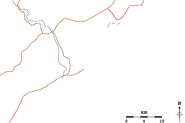 Routes et rivières à proximité Ponta dos Castelhanos