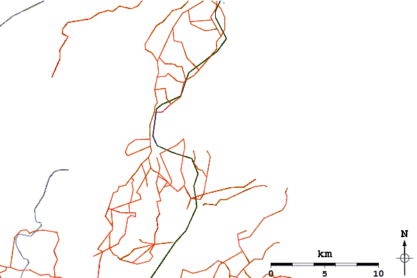 Routes et rivières à proximité Potato Point