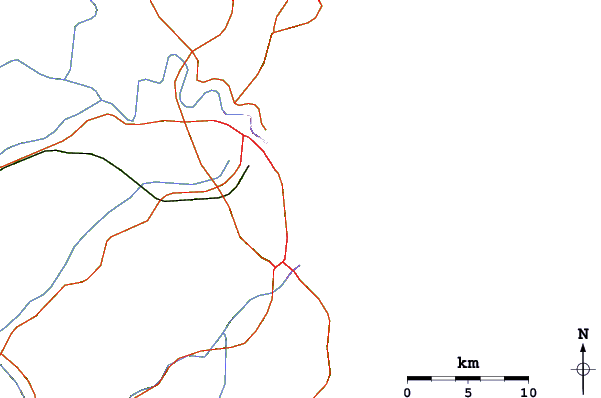 Routes et rivières à proximité Praia Brava
