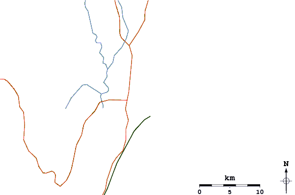 Routes et rivières à proximité Praia d'Agua