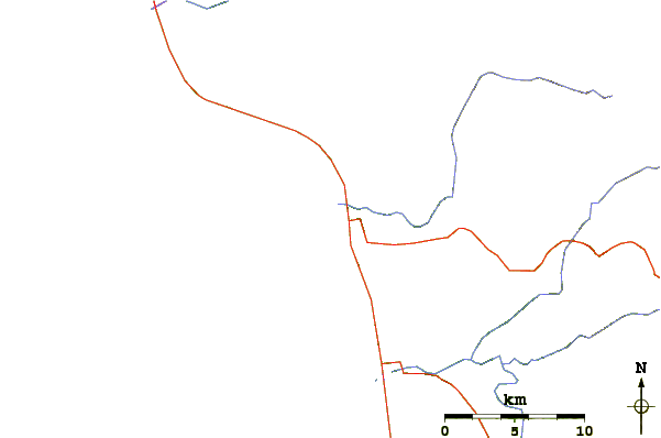 Routes et rivières à proximité Primo Tapia
