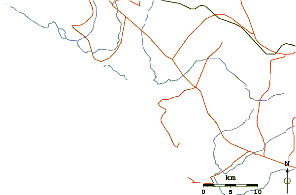 Routes et rivières à proximité Puerto Sandino