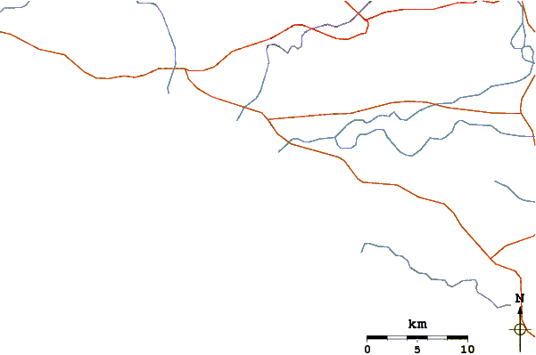 Routes et rivières à proximité Punta Acamama