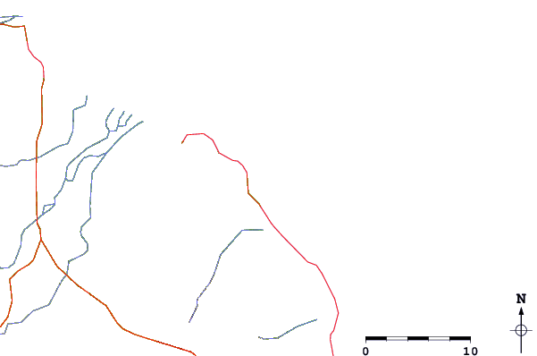 Routes et rivières à proximité Punta Arenas
