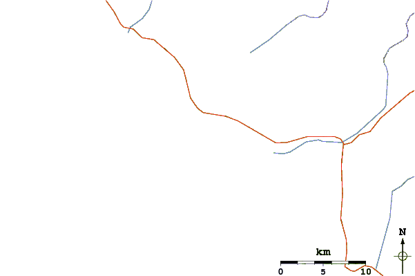 Routes et rivières à proximité Punta Blanca (Seven Sisters)