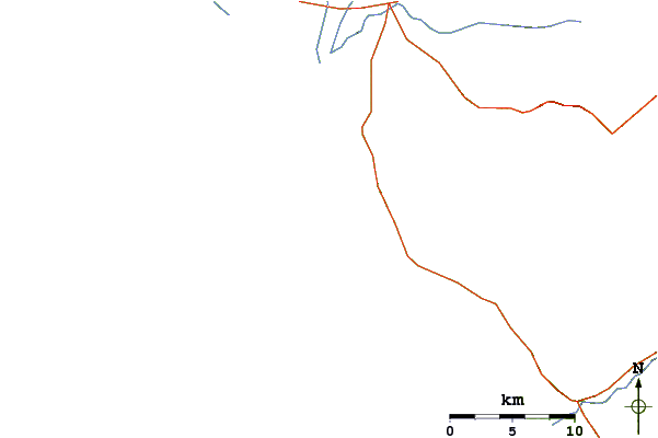 Routes et rivières à proximité Punta Cabeza Negra