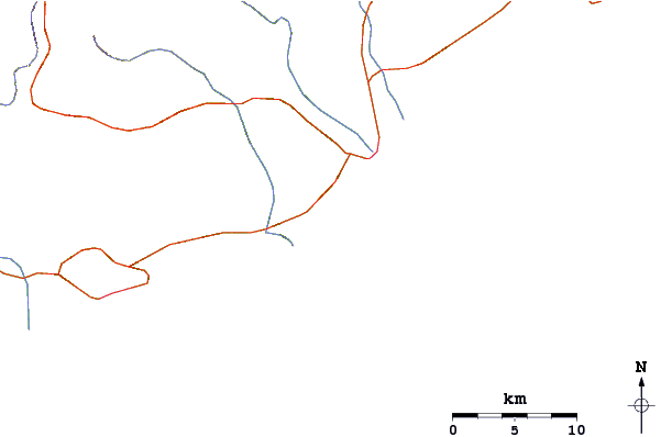 Routes et rivières à proximité Punta Chipehua
