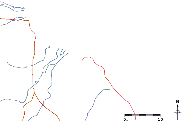 Routes et rivières à proximité Punta Colorado