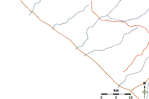 Routes et rivières à proximité Punta Conejo