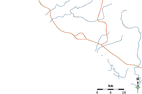 Routes et rivières à proximité Punta Descanso