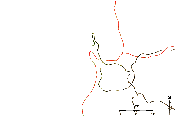 Routes et rivières à proximité Punta Gruesa