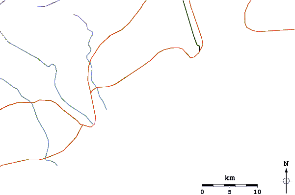 Routes et rivières à proximité Punta Guetaguichi