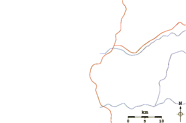 Routes et rivières à proximité Punta Mala