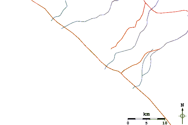 Routes et rivières à proximité Punta Marquez