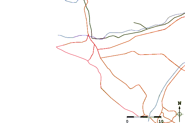 Routes et rivières à proximité Punta Roquitas
