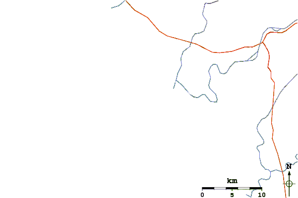 Routes et rivières à proximité Punta San Gregorio