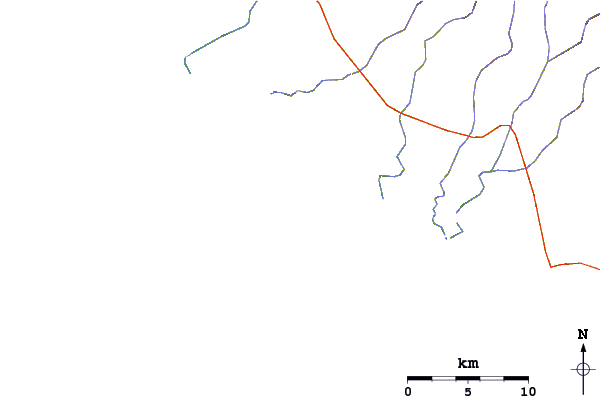 Routes et rivières à proximité Punta Santo Domingo