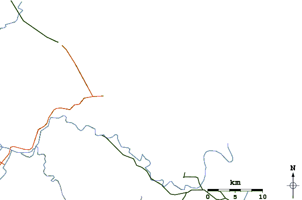 Routes et rivières à proximité Punta Uva
