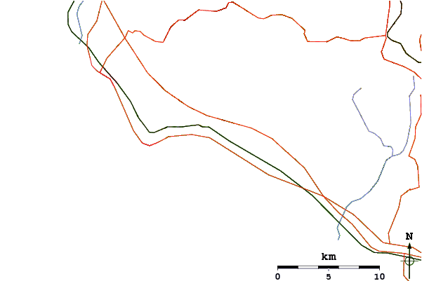 Routes et rivières à proximité Pure Vida ( Toscanella)