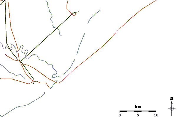 Routes et rivières à proximité Quintana Jetty