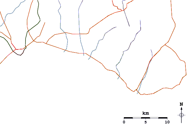 Routes et rivières à proximité Racca Point