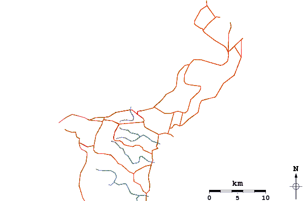 Routes et rivières à proximité Ricks Reef