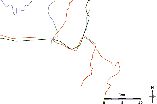 Routes et rivières à proximité Rolling Stones