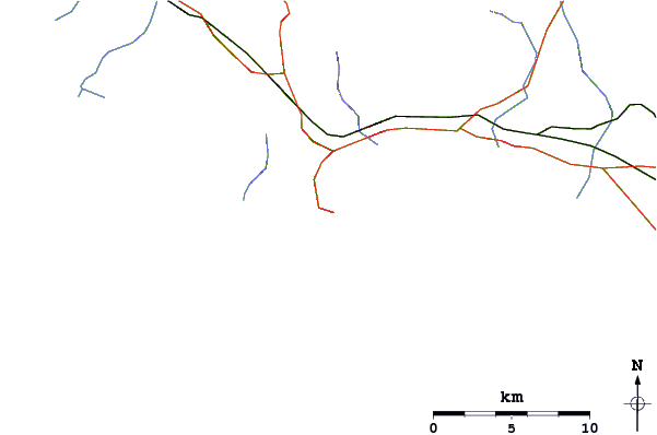 Routes et rivières à proximité San Agostino (Gaeta)